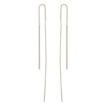 Needle and Thread Earrings: Gold Plate