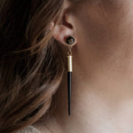 Quill Studs // Copper Obsidian