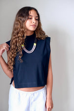 Spring Fever Necklace | Double Strand Lavender + Black