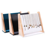 High Quality Jewelry Multi-Necklace Bracelet Display Ramp: Beige Velvet