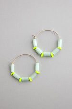 Bauhaus Hoops | Mint Green + Yellow Neon
