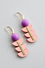 Spring Deco Earrings | Pink + Purple