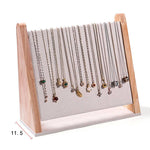 High Quality Jewelry Multi-Necklace Bracelet Display Ramp: Beige Velvet