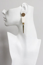 Sedona Spike Earrings | Magnesite + Brass Geos