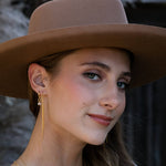 Needle and Thread Earrings: Gold Plate