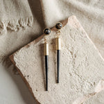 Quill Studs // Copper Obsidian