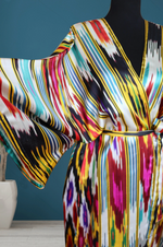 One-of-a-Kind Vintage Silk Ikat Kimono