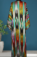 One-of-a-Kind Vintage Silk Ikat Kimono