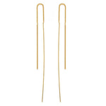 Needle and Thread Earrings: Gold Plate