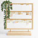 Wood 30 Pair Earring Display