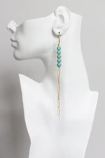 Turquoise Shoulder Duster Earrings