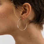 Japanese Seed Bead Hoops- multiple colorways: Sky