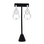 Leather Earring T Stand Showcase Display Organizer : Black Leather