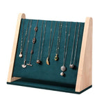 High Quality Jewelry Multi-Necklace Bracelet Display Ramp: Beige Velvet