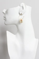 MLNE03 Carved and hand painted hoop earrings