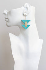 Lunar Arrow Earrings | Turquoise Triangles