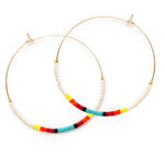 Japanese Seed Bead Hoops- multiple colorways: Sky