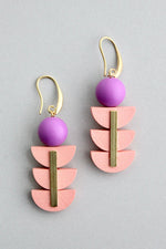Spring Deco Earrings | Pink + Purple
