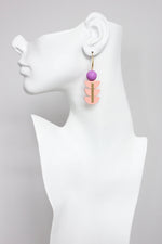 Spring Deco Earrings | Pink + Purple